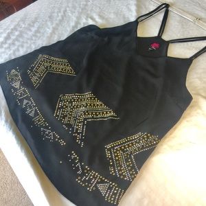 BEBE 2B Blouse spaghetti straps Size L Made in USA